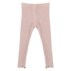 ROROCHAT 女童豎條紋刷毛內搭褲