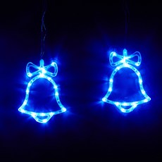 LED雪花燈 窗簾式樹燈串 + 閃爍電源插孔, 透明線 + 藍色, 80cm, 1個