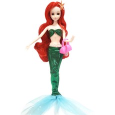 World Star Toy美人魚公主 玫瑰 紅色頭髮娃娃, 30厘米, 隨機發貨