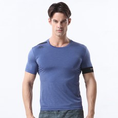 SCELIDO 男款黑色標籤臂帶Helsa圓領短袖 SLSS2301M