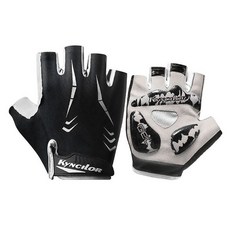 Kyncilor 單車專用半截式手套, 黑+白