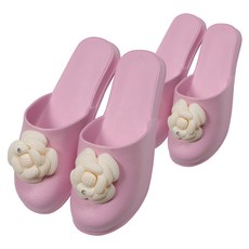 自然日常 新藝術包頭浴室拖鞋 粉紅色, 2個