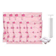 M&P LIFE 衣物壓縮袋 L號+M號+密封夾+手動抽氣筒, 1組, 10入