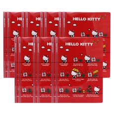 드림산업 헬로키티 클립화일 2p, 레드, 7개