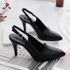 GODSHOE 素色尖頭露跟高跟鞋鞋 9cm