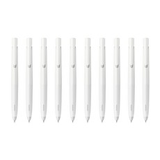 제브라 블렌 젤잉크팬 0.7mm, 화이트바디 + 블랙잉크, 10개