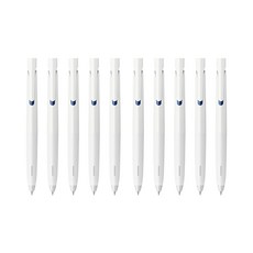 제브라 블렌 젤잉크팬 0.5mm, 화이트바디 + 블루잉크, 10개