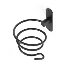 Tree Modern Bath 彈簧不鏽鋼吹風機架, 黑色, 1個