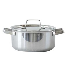 finn ilo 五層不鏽鋼雙耳湯鍋, 20cm, 銀色, 1個