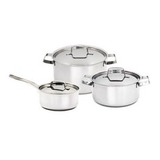 finn ilo Chamcook系列電磁爐適用5層304不鏽鋼鍋具 3入組, 單色, 單柄鍋16cm+雙耳湯鍋20cm+燉湯鍋24cm