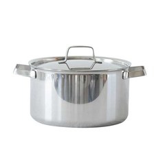 finn ilo 電磁爐適用雙耳5層304不鏽鋼湯鍋+鍋蓋組, 240mm, 單色