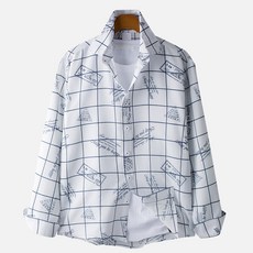 GHOST REPUBLIC 窗戶造型別針格紋襯衫 MSH-576