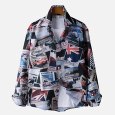 GHOST REPUBLIC 男款抗皺印花襯衫 MSH-573