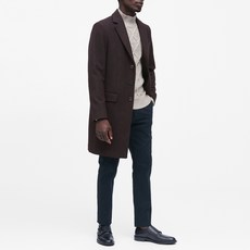 바나나리퍼블릭 남성용 이탈리안 멜턴 헤링본 탑코트