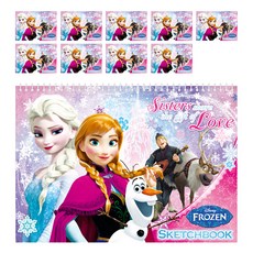 FROZEN 角色素描本 10入 隨機出貨, 345 x 250 毫米, 26張