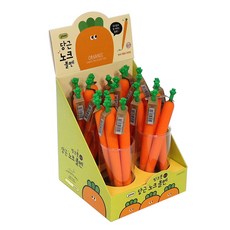 Pinkfoot 胡蘿蔔造型原子筆 0.7mm, 混色, 24支