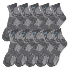 Plus Cotton 男性達文運動中筒襪 10入