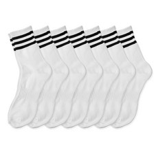 Plus Cotton 男士氣墊運動中筒襪 7雙入