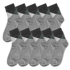 Plus Cotton 男士標準中筒襪 10入