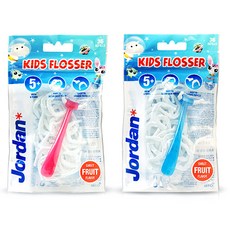 Jordan 孩童用牙線手柄 隨機出貨+補充包 36入, 2套