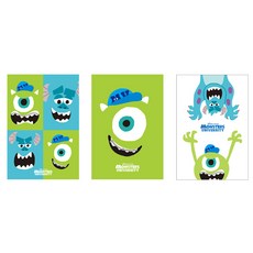 MONSTERS INC. 迪士尼 4000 Monster University Pad 文具, 隨機發貨, 3個