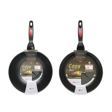 퀸센스 코지 다이아몬드 후라이팬 세트, 혼합 색상, 후라이팬 28cm + 궁중팬 28cm