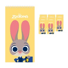 Disney 迪士尼 動物方程式茱蒂印花線圈筆記本, 隨機發貨, 9個