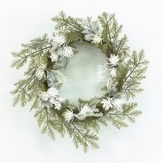 聖誕雪白花束松果花環DIY, 混色