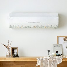 Decoone 植物印花分離式冷氣防塵罩, 綠色