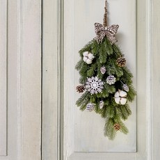 聖誕樹裝飾裝飾掛飾掛門花圈棉花松果, 混色