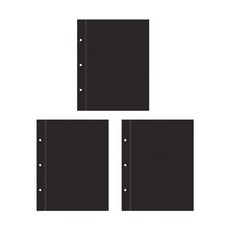 ICONIC 3孔活頁剪貼簿 黑色 3入, 10張