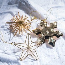 聖誕星星系列鈴鐺裝飾 3種*2組, 混色