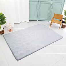 記憶海綿客廳地墊, 藍灰色