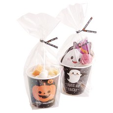봄91 해피할로윈 종이컵 비접착식 100p + 쿠키봉투 12 x 25 cm 100p + 타이 랜덤 발송 100p, 1세트