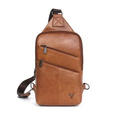 BLUE MOUNT 質感牛皮單肩包 Z7149, 棕色的