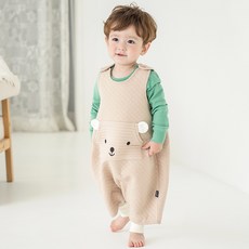 Cordi-i 孩童3層鋪棉保暖防踢背心 淺米熊熊