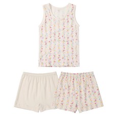withorganic 女童背心+四角短褲2件組