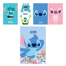 迪士尼便條紙縫線 怪獸 5種組, 隨機發貨, 1套