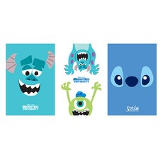 迪士尼便條紙縫線 怪獸 3種組, 隨機發貨, 1套