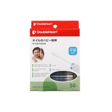 雙心嬰兒油棉籤, 50支, 1盒