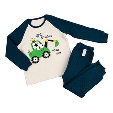 Maykids 童款挖土機印花鋪棉保暖長袖家居服套裝