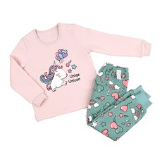 Maykids 童款可愛獨角獸鋪棉保暖家居服套裝