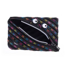 Zipit 怪物化妝袋, 黑色+彩虹, 1個