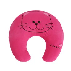 ANINARA 微笑貓咪肚臍擁抱靠墊, 露達(粉紅色)