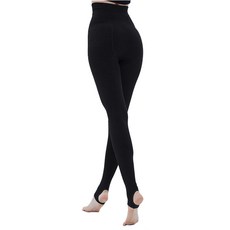 TheSirup 女款無縫棉質人造貂絨內刷毛褲襪內搭褲 踩腳款