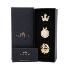 VERTINI 24k 金皇冠球記號筆 + 高爾夫球套組, 金子