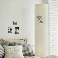 PRIELLE 棕櫚樹刺繡立式空調防塵罩, 象牙白