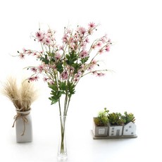 Dau F&G 人造花 瑪格麗特雛菊枝 5入, 粉紅色