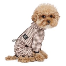 PUPPY ANGEL 女童用 MAGAGIOTM 格紋狗雨衣, 33 BG
