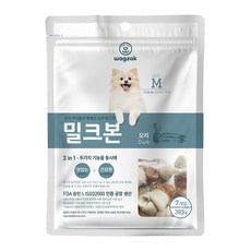 와그작 강아지 밀크본 덴탈껌 M 7p, 오리, 385g, 1개